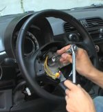 FIAT 500 STEERING WHEEL AIRBAG REMOVAL REPLACEMENT. DRIVER AIR BAG 