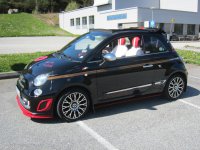 AG1739-2007-2018 Fiat 500 ITALIAN APPLIQUE Gucci Red and Gre