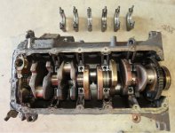 2 Engine Bottom Crank shaft Main and big end bearings.JPG