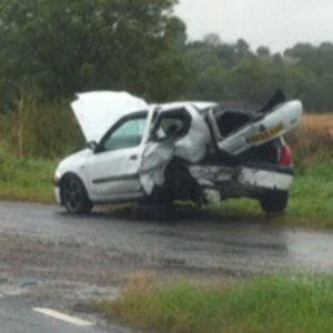 crashed clio