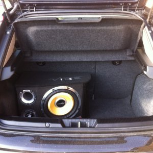 Aftermarket Subwoofer installed