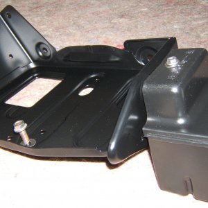Battery Tray Powder Coated Semi-Gloss Black Stainless Steel Bolts