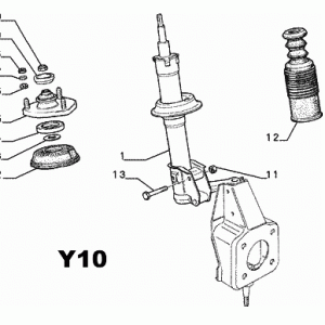 Lancia Y10 front suspension