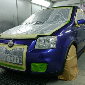 Matte Black Plasti-Dip on Fiat Panda 100hp