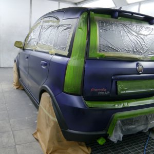 Matte Black Plasti-Dip on Fiat Panda 100hp