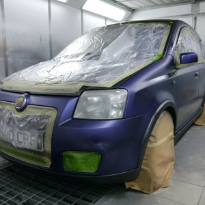 Matte Black Plasti-Dip on Fiat Panda 100hp