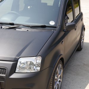 Matte Black Plasti-Dip on Fiat Panda 100hp