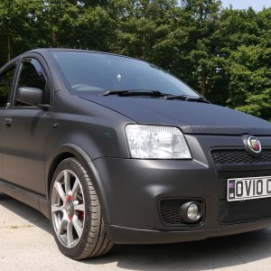 Matte Black Plasti-Dip on Fiat Panda 100hp