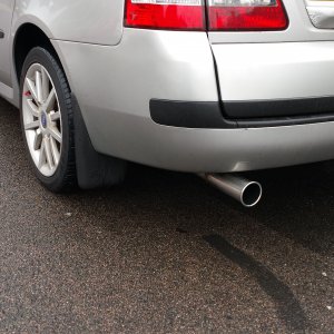 3" outwardly rolled tailpipe