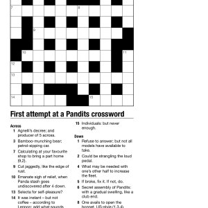 Pandits crossword 20140526