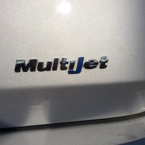 Blue J Multijet badge on 2009 Panda - car has DPF.