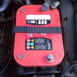 Powder Coated Battery Tray red Top Battery