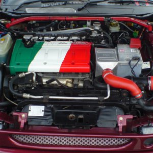 Fiat Coupe with Italian flag rocker cover