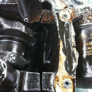 damaged engine.