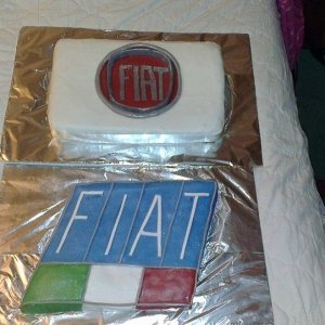 The two cakes i had my mum make for The Fiat Forum guys and girls