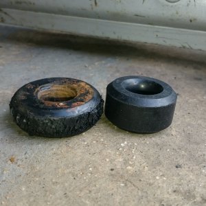 tie rod bush, old vs new
