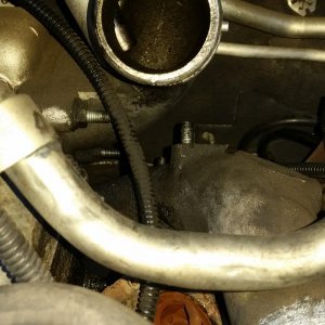 thermostat removal - bracket nuts removed