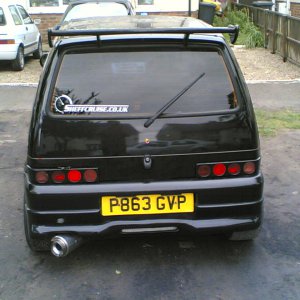 back of fiat cinq 1.1 sporting