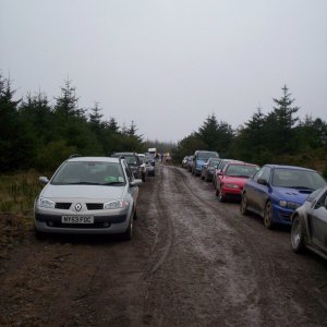 Rally stage parking