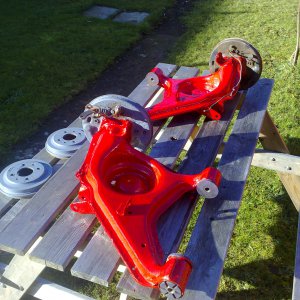 new arms painted red