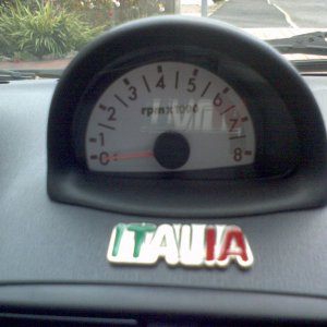 Silly little italia badge above rev counter!