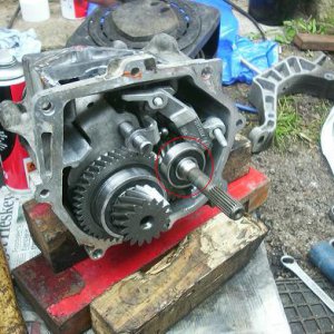 Gearbox bearing renewal