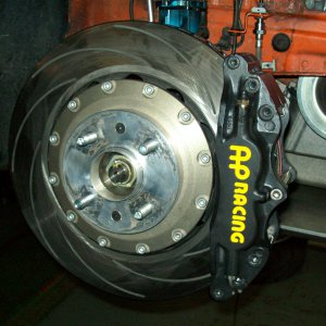 Grande Punto Race brake set up 330mm disc & 4 spot AP caliper