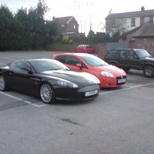 My car and Aston Martin DB9 6 litre V12