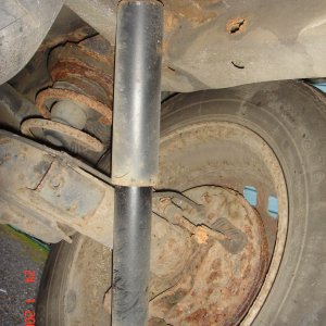 Rear underside of car.