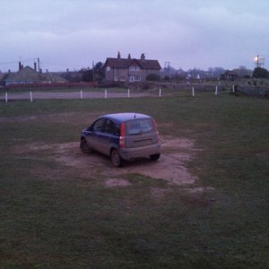 Panda on Norfolk coast (Mundsley Church)