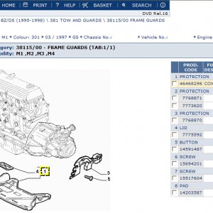 PN:46468298 Engine splash guard