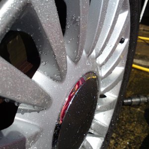 Clean car wheel