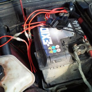 Battery and terminals