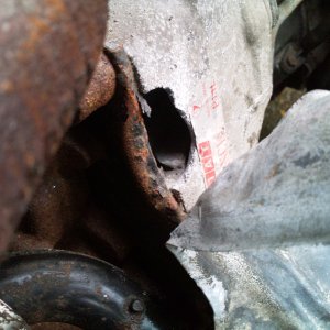 Selecta gearbox hole