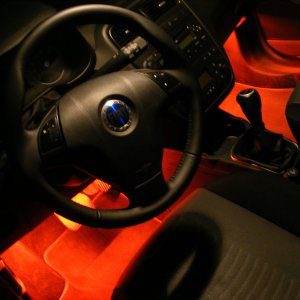 self-made footwell LEDs