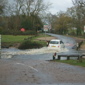 Pub,Fords and puddles
