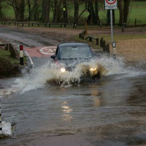Pub,Fords and puddles