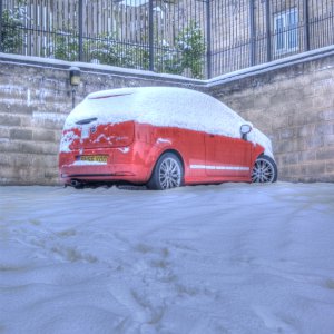 HDR Car in Snow