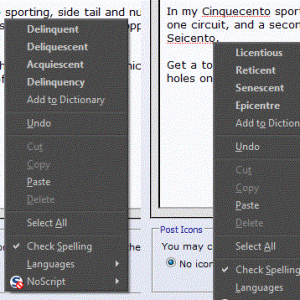 Interesting spell checker suggestions...