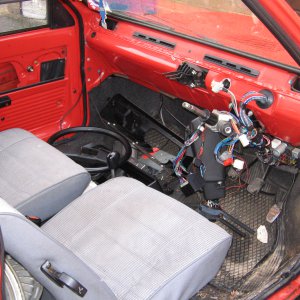 Stripped interior