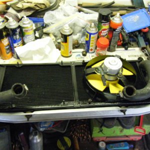 radiator back together ready to be mounted