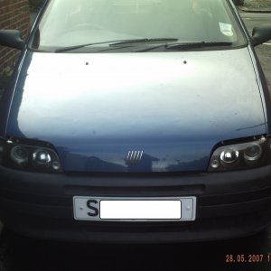 front with sad lights