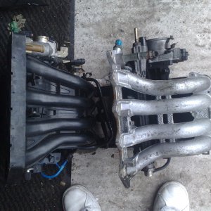 inlet manifolds from the bottom