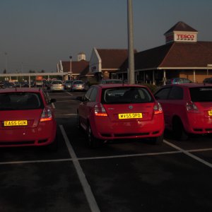 Schumachers/ Bright red Fast Devils....