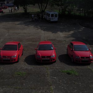 Schumachers/ Bright red Fast Devils....