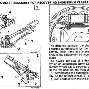 Rear Brake automatic adjustor ratchet