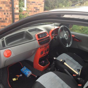 sprayed dash sections and sporting steering wheel