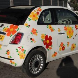 500c with flowers